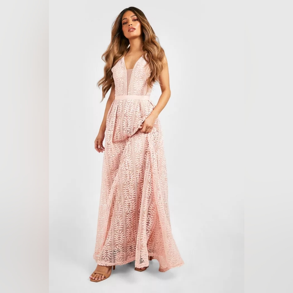 BooHoo Pink Dress Size Large